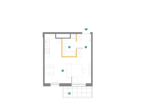 Plan 1 pok. 35m²