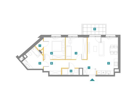 Plan 3 pok. 70m²
