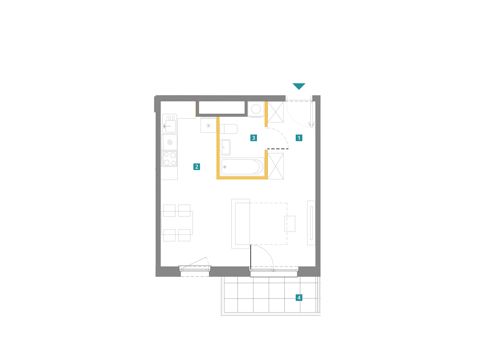 Plan 1 pok. 35m²
