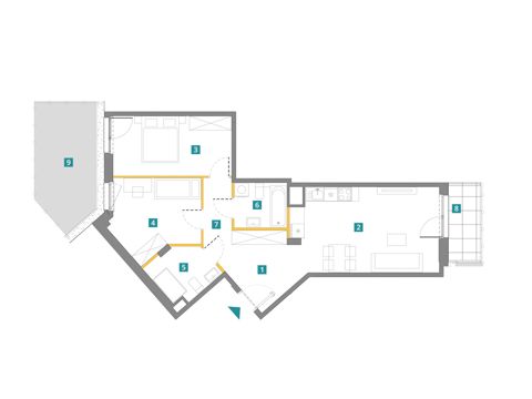 Plan 3 pok. 69m²