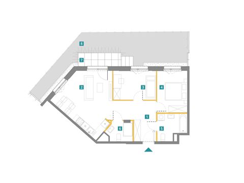 Plan 3 pok. 61m²