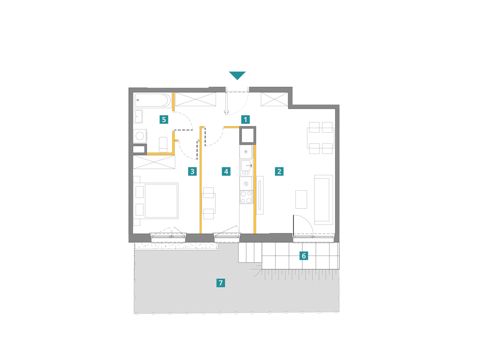 Plan 2 pok. 52m²
