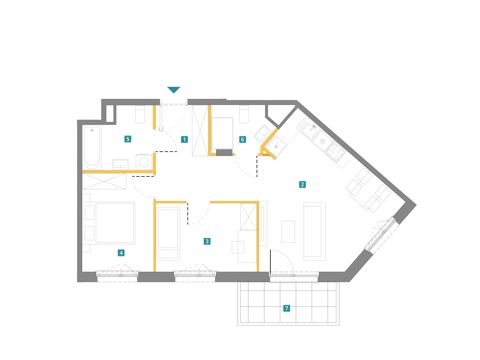 Plan 3 pok. 61m²