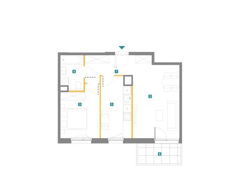 Plan 2 pok. 52m²