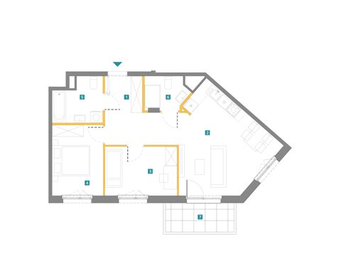 Plan 3 pok. 62m²