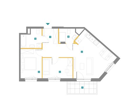 Plan 3 pok. 62m²