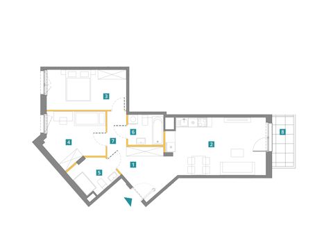 Plan 3 pok. 69m²