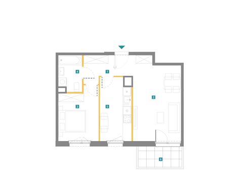 Plan 2 pok. 52m²