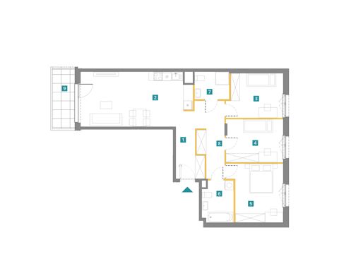 Plan 4 pok. 89m²