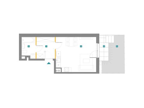 Plan 1 pok. 33m²