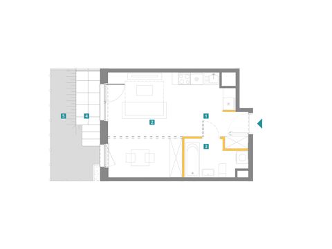 Plan 1 pok. 33m²