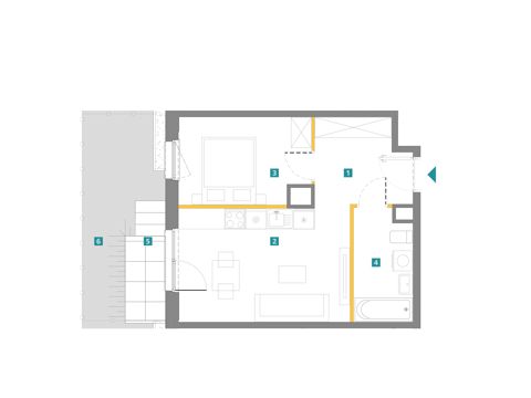 Plan 2 pok. 39m²