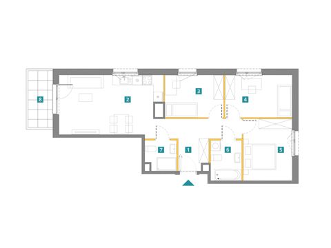 Plan 4 pok. 72m²