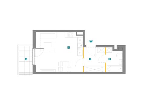 Plan 1 pok. 33m²