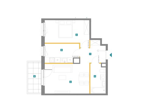 Plan 2 pok. 50m²