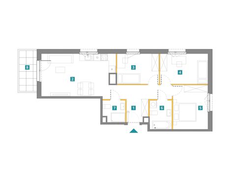 Plan 4 pok. 72m²