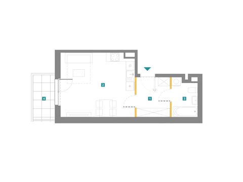 Plan 1 pok. 33m²