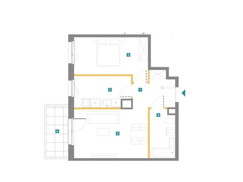 Plan 2 pok. 50m²