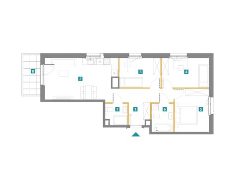 Plan 4 pok. 72m²