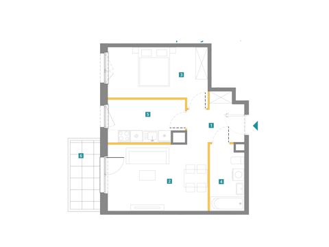 Plan 2 pok. 50m²