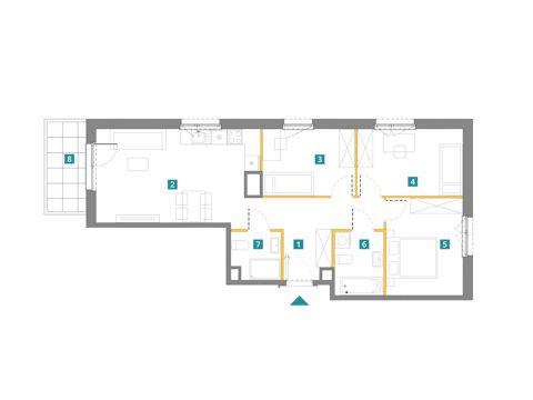 Plan 4 pok. 72m²