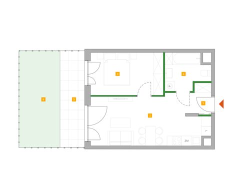 Plan 2 pok. 40m²