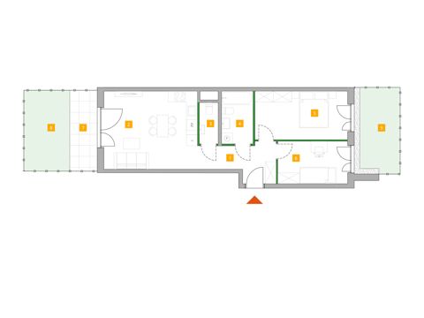 Plan 3 pok. 58m²