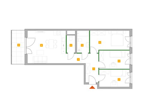 Plan 4 pok. 70m²