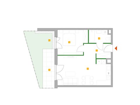 Plan 2 pok. 45m²