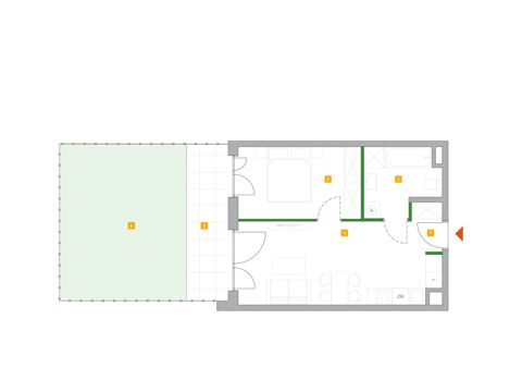 Plan 2 pok. 40m²