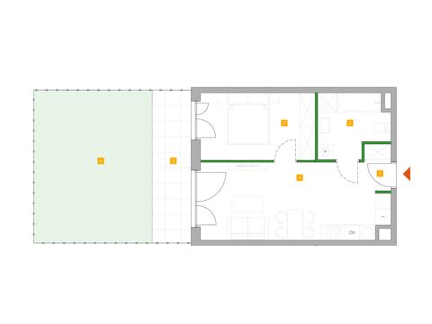 Plan 2 pok. 40m²