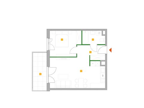 Plan 2 pok. 45m²