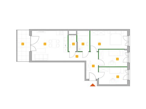Plan 4 pok. 70m²