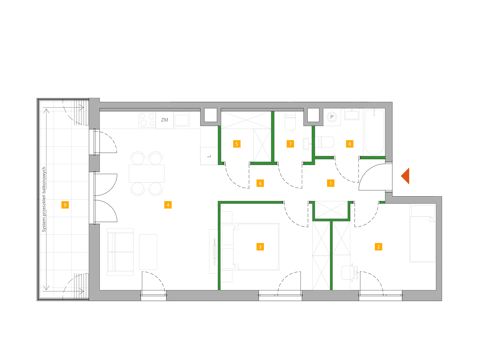 Plan 3 pok. 62m²