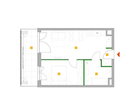 Plan 2 pok. 40m²