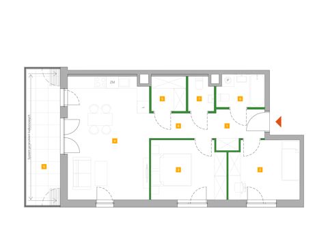 Plan 3 pok. 62m²