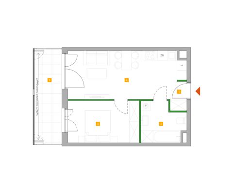 Plan 2 pok. 40m²