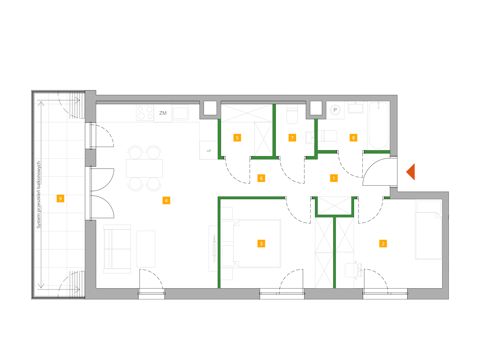 Plan 3 pok. 62m²