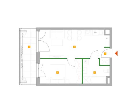 Plan 2 pok. 40m²