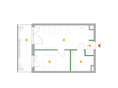 Plan 2 pok. 40m²