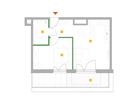 Plan 2 pok. 42m²