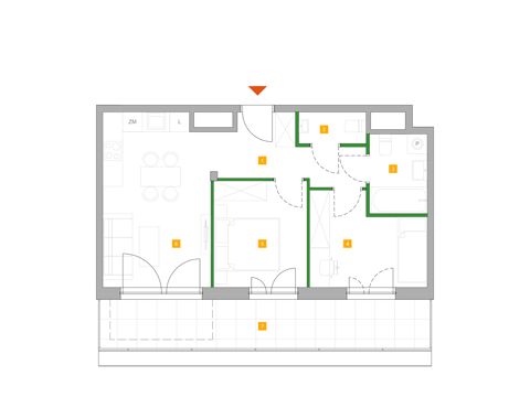 Plan 3 pok. 48m²
