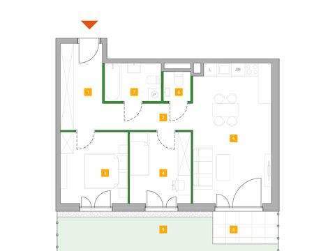 Plan 3 pok. 61m²