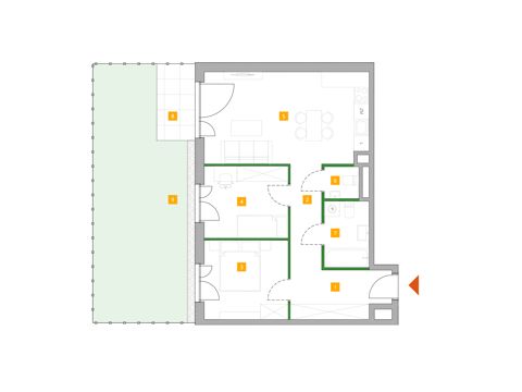 Plan 3 pok. 61m²