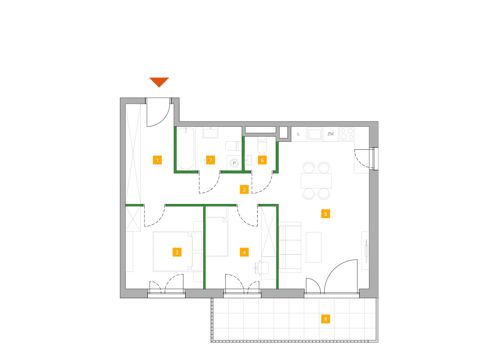 Plan 3 pok. 61m²