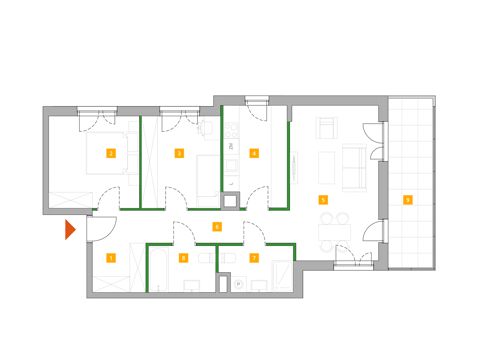 Plan 3 pok. 72m²