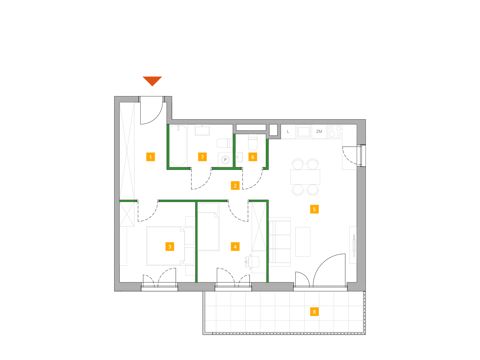 Plan 3 pok. 61m²