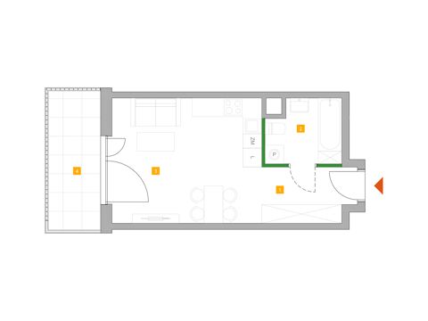 Plan 1 pok. 29m²
