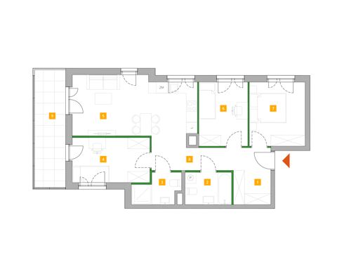 Plan 4 pok. 72m²