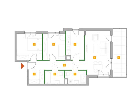 Plan 3 pok. 72m²